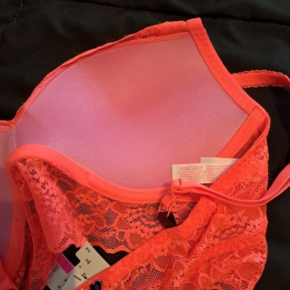 Victoria's Secret Pink small bra florescent orange AA-C see tag info - Picture 3 of 5